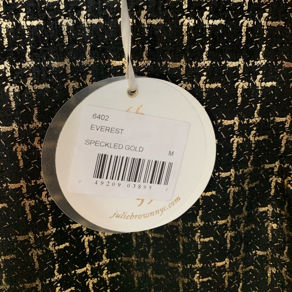 NWT Gold & Black Mini Short Sleeved Sheath Dress Size Medium by Julie Brown - Picture 10 of 13